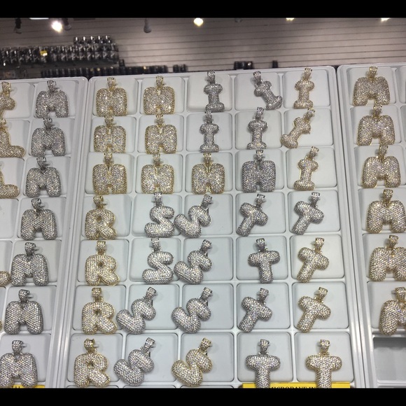 Bubble Letter Initial A-Z GoldPlated Brass - Picture 6 of 8